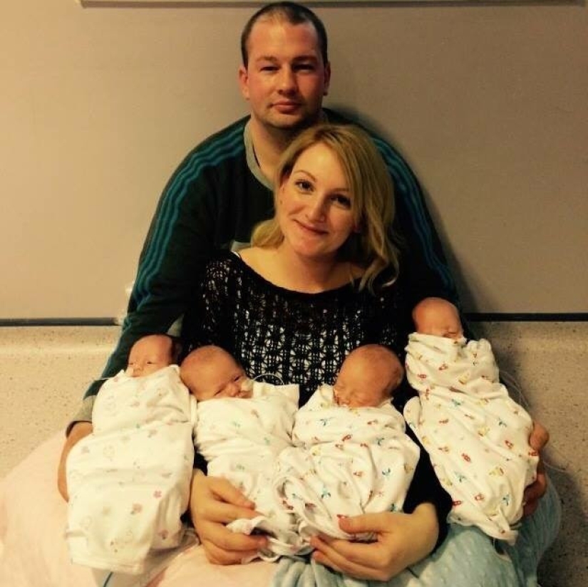 Happiness multiplied by 4 and worries divided by 2: the mathematics of raising wonderful quadruplets