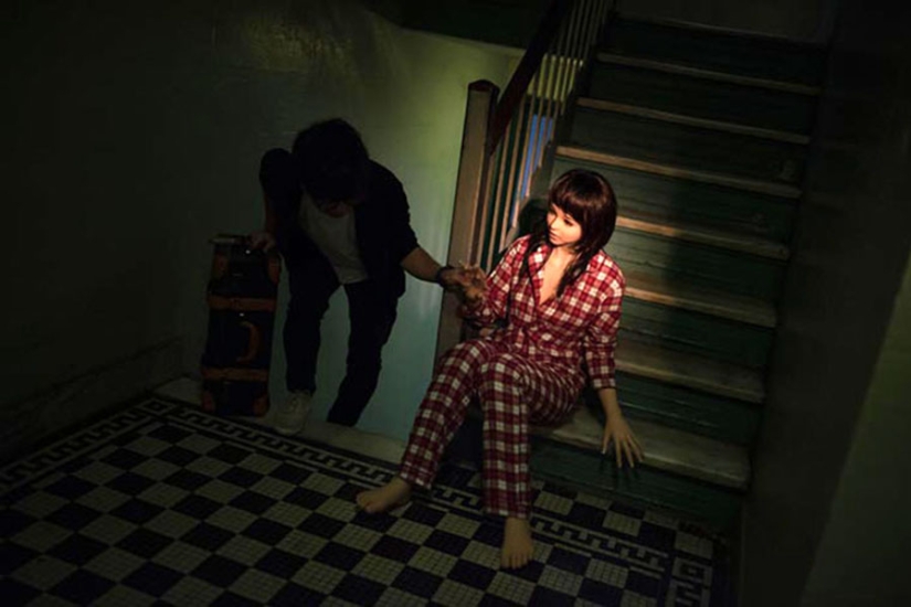 Happy life of a Korean photographer with a sex doll