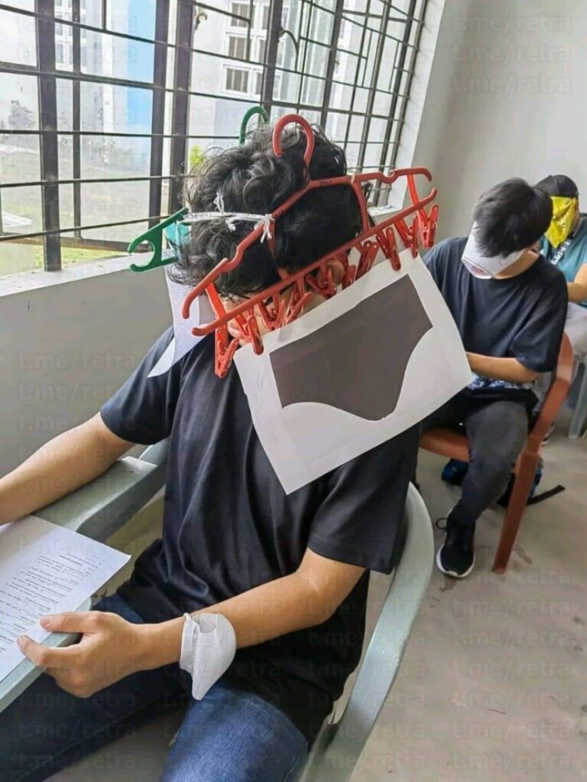"Hats against cheating" Filipino students have conquered the Internet