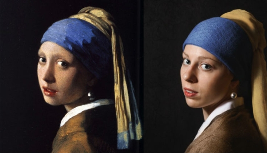 "Haz una foto como Rembrandt": un público con parodias exitosas de pinturas famosas