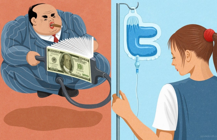 Hemos olvidado la palabra "suficiente", dice el artista satírico John Holcroft