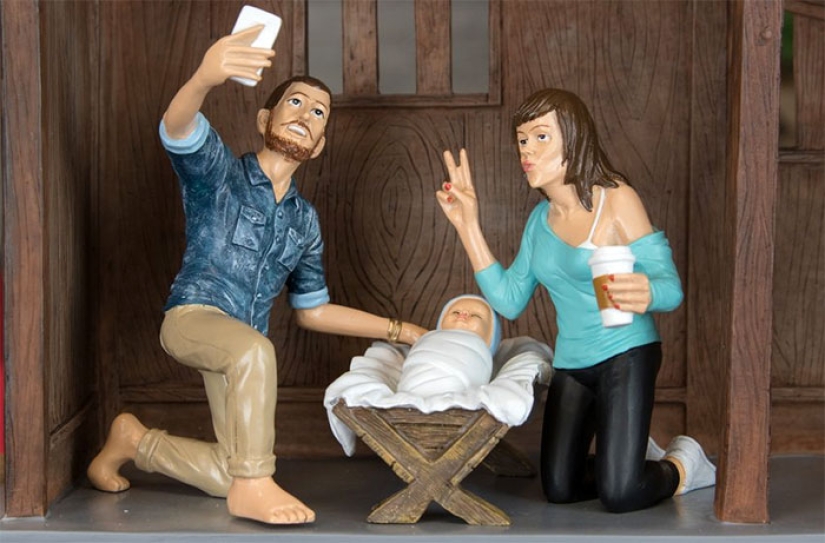 Hipster Christmas nativity scene is, firstly, ironic Hipster Christmas nativity scene is, firstly, ironic