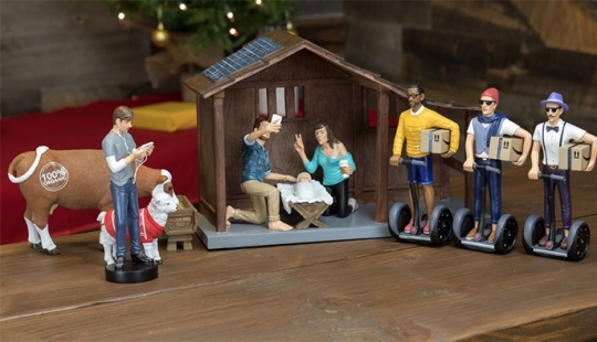 Hipster Christmas nativity scene is, firstly, ironic Hipster Christmas nativity scene is, firstly, ironic