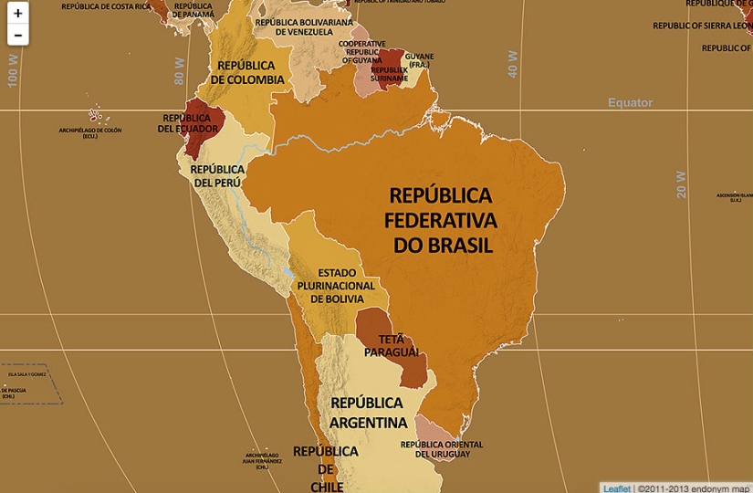Hola, Bielorrusia! Se ha creado un mapa en el que los nombres de los países están escritos en su idioma nativo Hola, Bielorrusia! Se ha creado un mapa en el que los nombres de los países están escritos en su idioma nativo