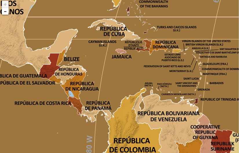 Hola, Bielorrusia! Se ha creado un mapa en el que los nombres de los países están escritos en su idioma nativo Hola, Bielorrusia! Se ha creado un mapa en el que los nombres de los países están escritos en su idioma nativo