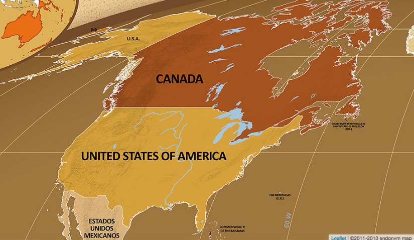 Hola, Bielorrusia! Se ha creado un mapa en el que los nombres de los países están escritos en su idioma nativo Hola, Bielorrusia! Se ha creado un mapa en el que los nombres de los países están escritos en su idioma nativo