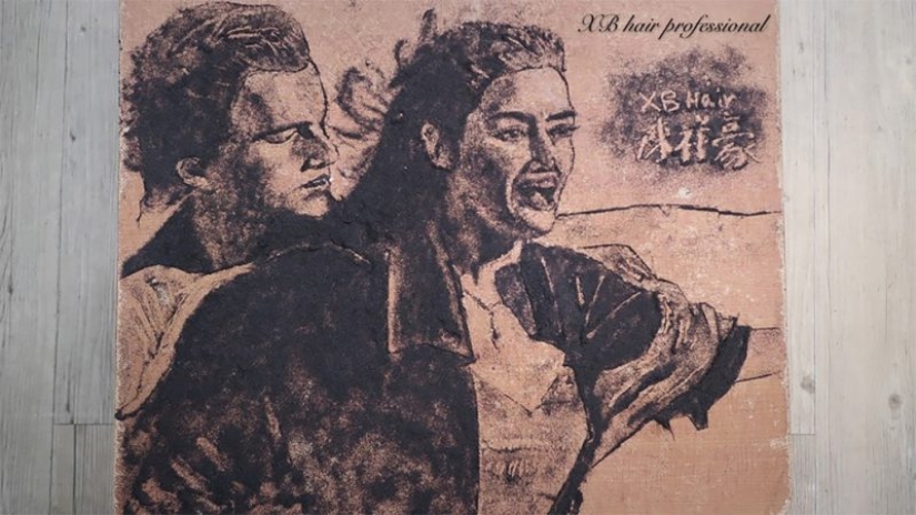 How a Chinese hairdresser turns cut hair into works of art