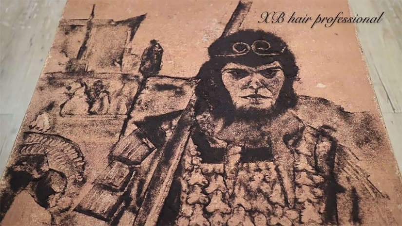 How a Chinese hairdresser turns cut hair into works of art