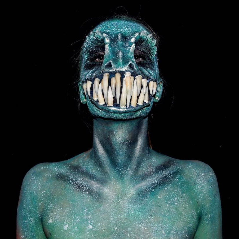 How an 18-year-old girl turns herself into a monster