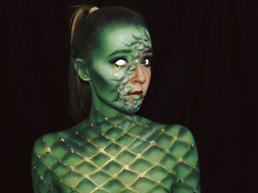 How an 18-year-old girl turns herself into a monster