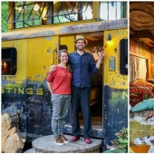How to transform a vintage train car in a stylish and comfortable accommodation