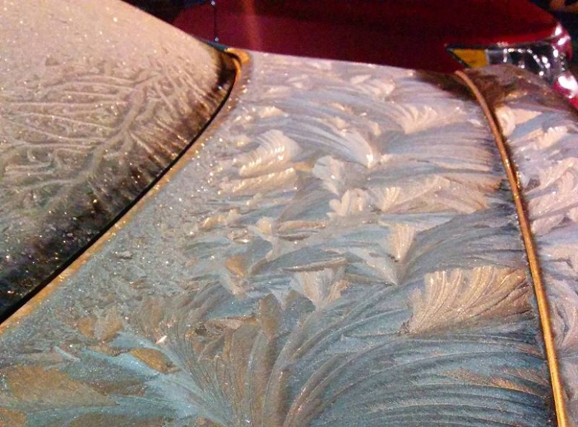 How winter turns cars into works of art