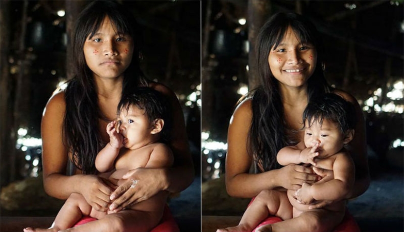 How women's faces change when they are told that they are beautiful