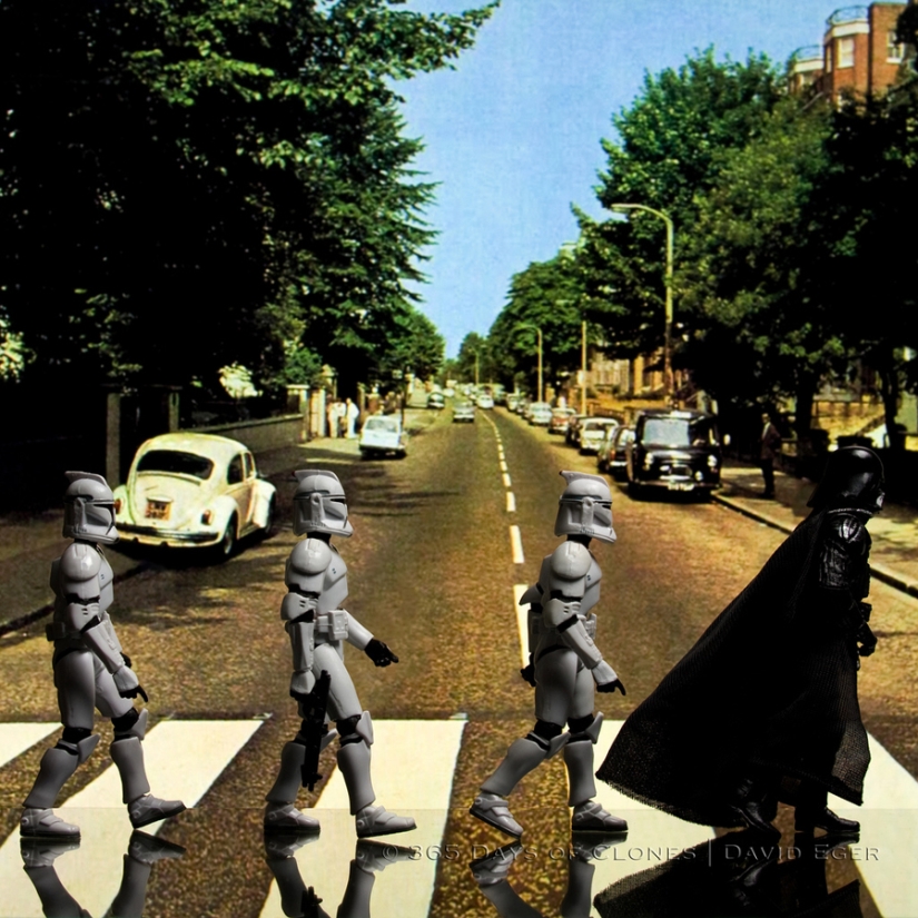 Iconic photos in the form of remakes with imperial stormtroopers