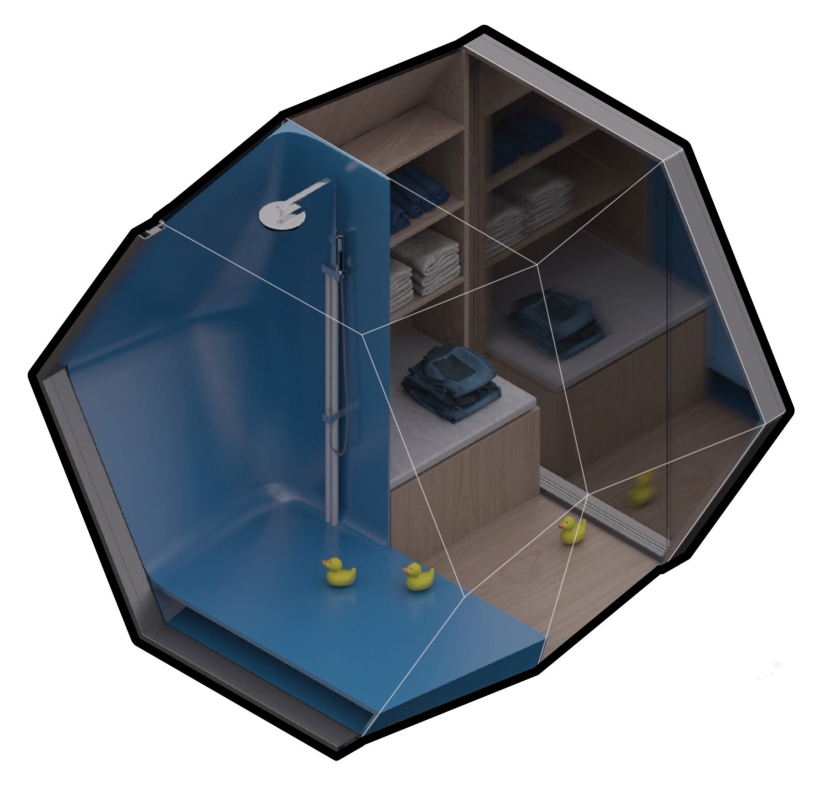 Idea: to settle the homeless of New York in stylish capsules on the walls of buildings