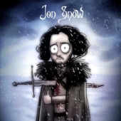 Illustrations for "Game of Thrones", made in the style of Tim Burton