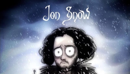 Ilustraciones para "Juego de Tronos", hechas al estilo de Tim Burton