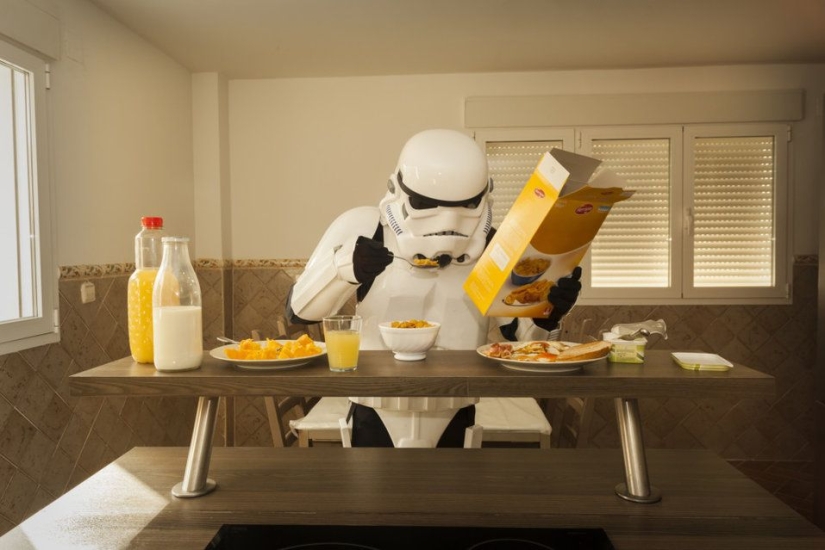 Imperial stormtroopers on vacation. A fun photo project inspired by the Star Wars movie saga.