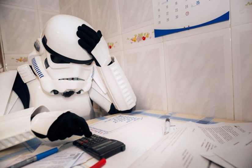 Imperial stormtroopers on vacation. A fun photo project inspired by the Star Wars movie saga.