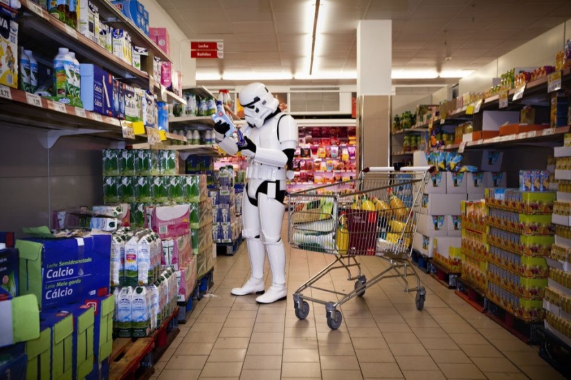 Imperial stormtroopers on vacation. A fun photo project inspired by the Star Wars movie saga.