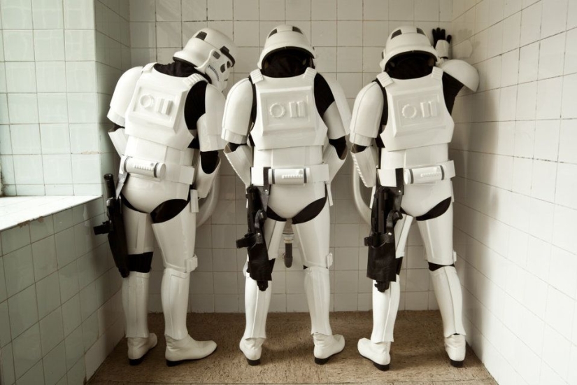 Imperial stormtroopers on vacation. A fun photo project inspired by the Star Wars movie saga.
