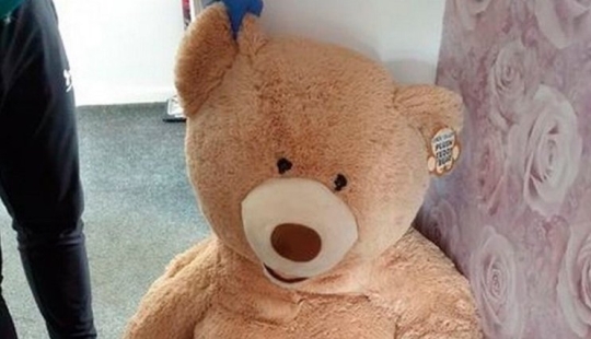 In Britain, a criminal pretended to be a toy to escape from the police