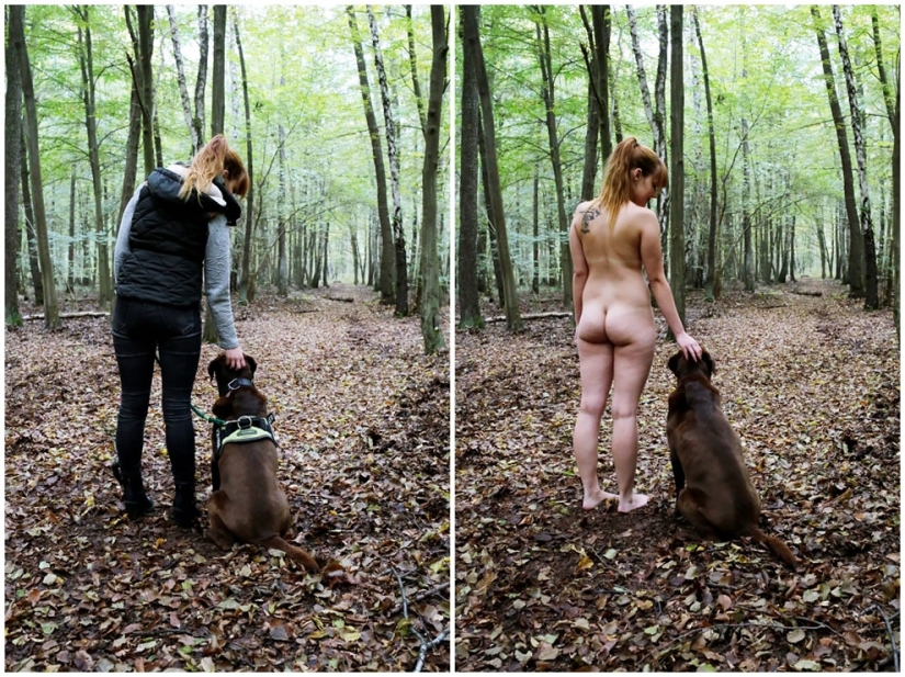 In clothes and without: a photographer from Germany undresses models in their usual environment