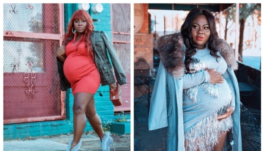 In full combat readiness: the glamorous mother made professional makeup and increased her eyelashes before giving birth