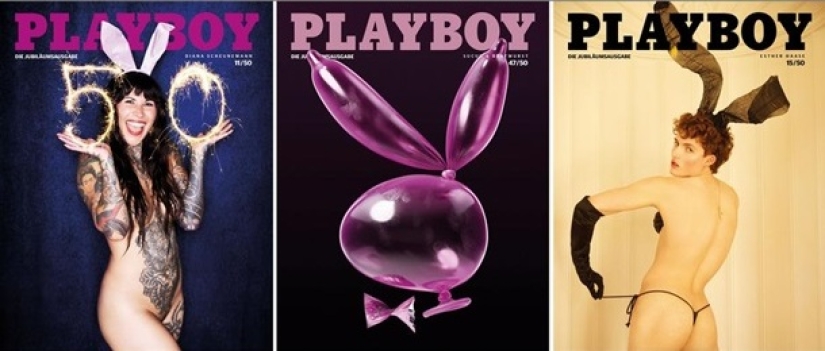 In Germany, the anniversary issue of Playboy was released, with shocking covers. What's wrong with them
