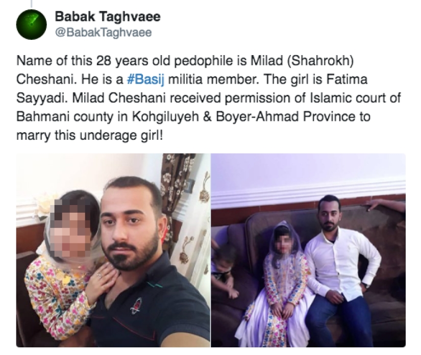In Iran, the authorities disrupted the wedding of a 9-year-old bride and a 28-year-old groom In Iran, the authorities disrupted the wedding of a 9-year-old bride and a 28-year-old groom