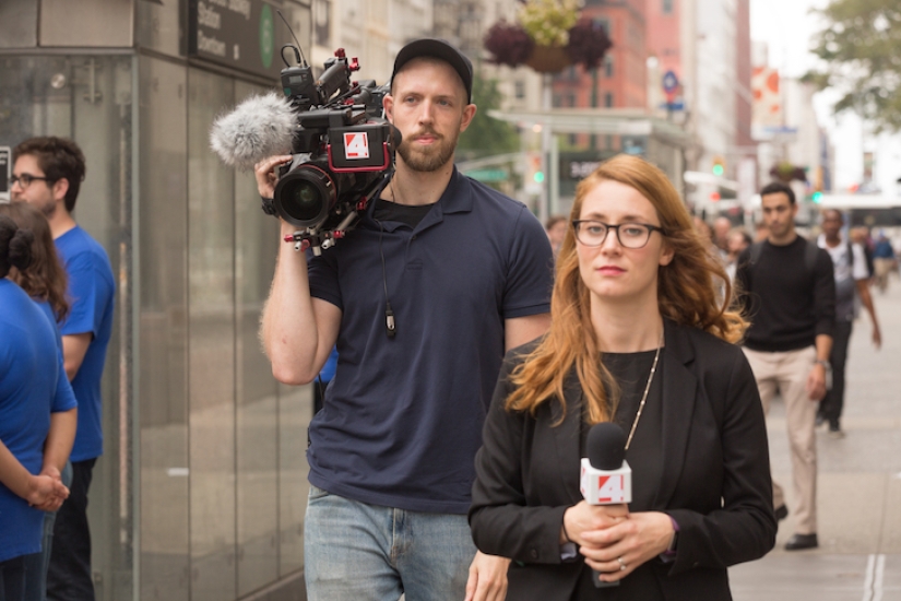 In New York, they put up a fake Apple Store, and a queue for iPhones lined up for it