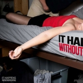 In response to the early release of the university rapist, the girl created a photo project