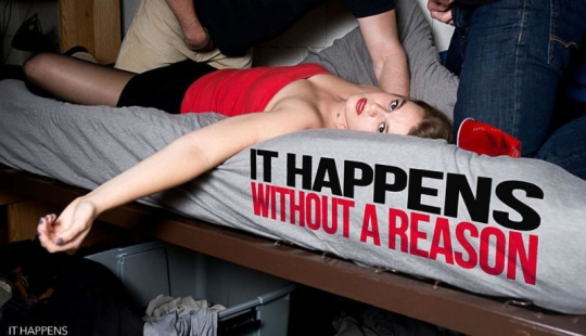 In response to the early release of the university rapist, the girl created a photo project