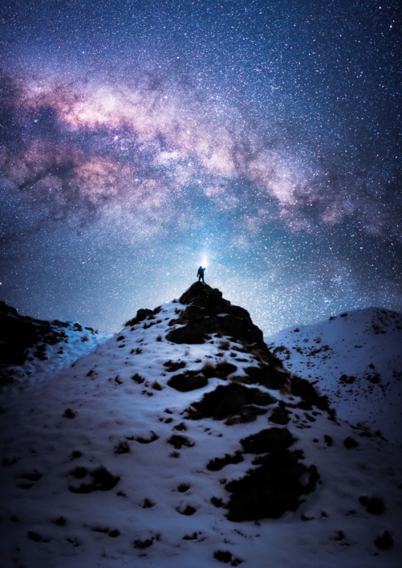 Increíble cielo estrellado en Nueva Zelanda