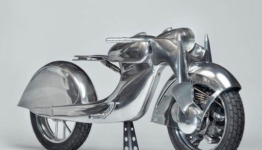 Incredibly beautiful motorcycle: replica of the German Killinger und Freund in Art Deco style Incredibly beautiful motorcycle: replica of the German Killinger und Freund in Art Deco style