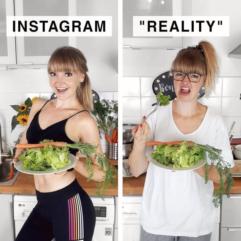 Instagram Vs Reality: funny German ridicules the perfect photo from social networks Instagram Vs Reality: funny German ridicules the perfect photo from social networks