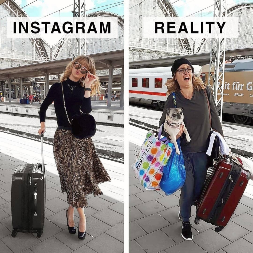 Instagram Vs Reality: funny German ridicules the perfect photo from social networks Instagram Vs Reality: funny German ridicules the perfect photo from social networks