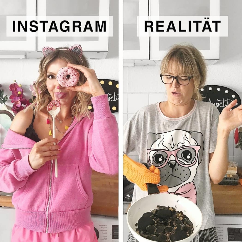 Instagram Vs Reality: funny German ridicules the perfect photo from social networks Instagram Vs Reality: funny German ridicules the perfect photo from social networks