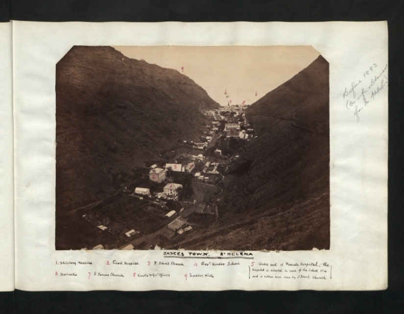 Isla de Santa Elena en blanco y negro Isla de Santa Elena en blanco y negro