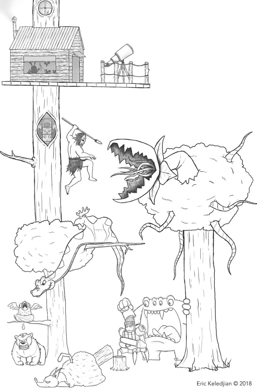 It all starts with a bear: the artist finished drawing one character every day, and that's what happened after 19 days It all starts with a bear: the artist finished drawing one character every day, and that's what happened after 19 days