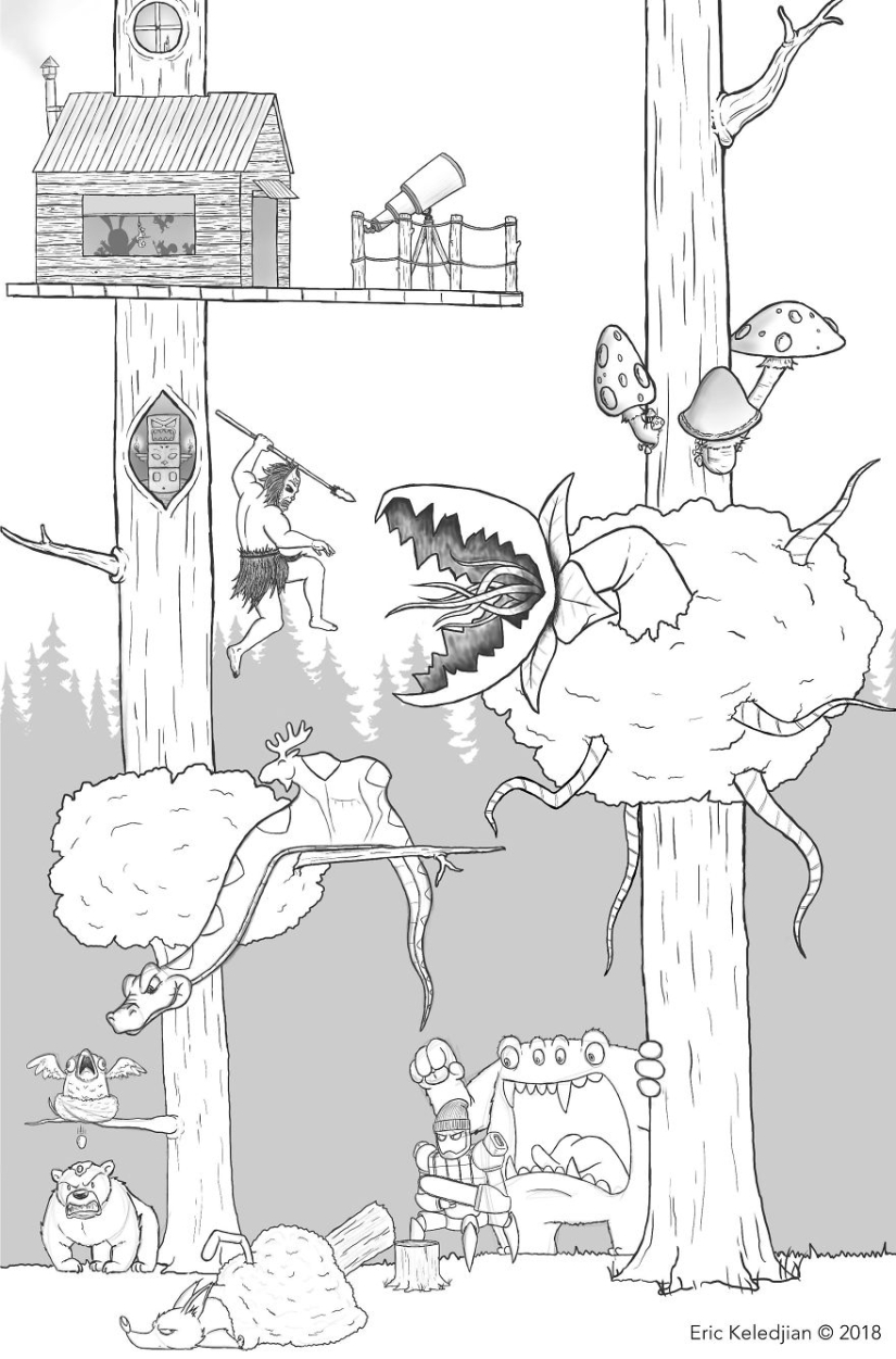 It all starts with a bear: the artist finished drawing one character every day, and that's what happened after 19 days It all starts with a bear: the artist finished drawing one character every day, and that's what happened after 19 days