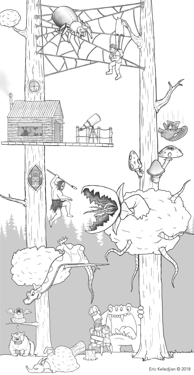 It all starts with a bear: the artist finished drawing one character every day, and that's what happened after 19 days It all starts with a bear: the artist finished drawing one character every day, and that's what happened after 19 days