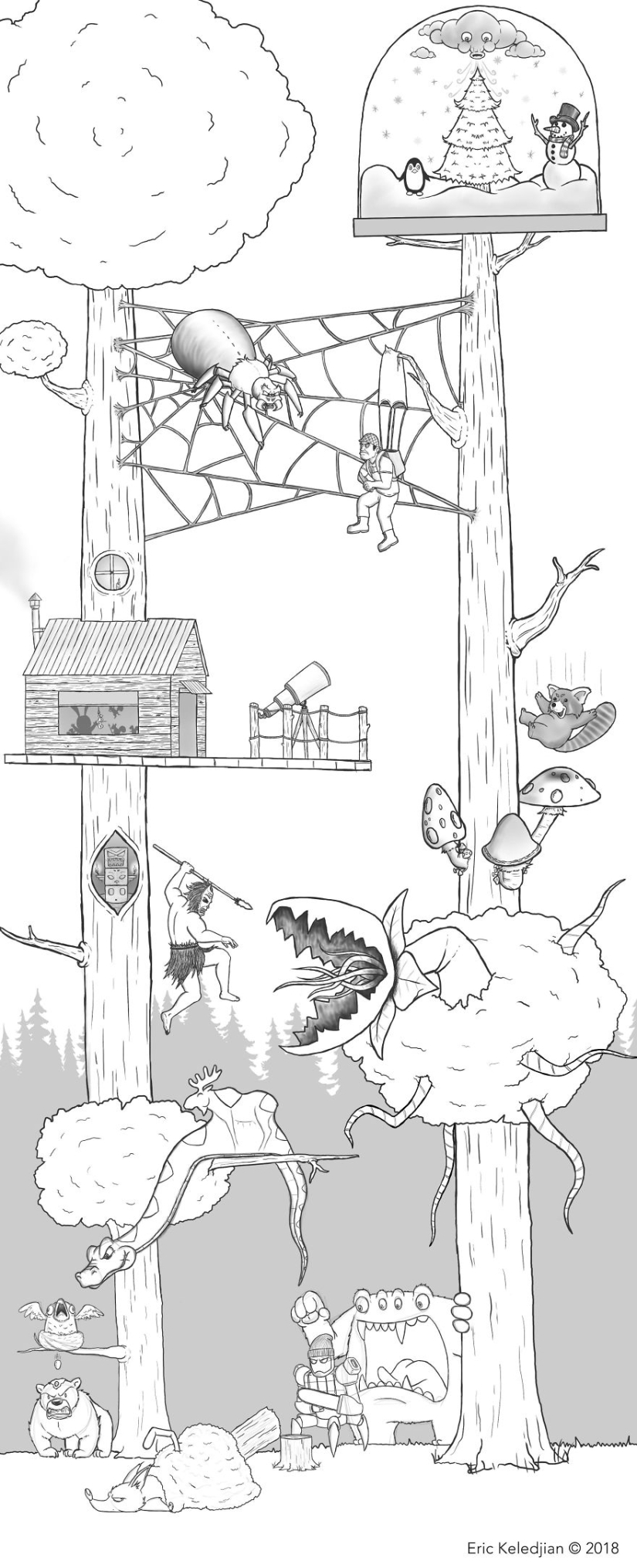 It all starts with a bear: the artist finished drawing one character every day, and that's what happened after 19 days It all starts with a bear: the artist finished drawing one character every day, and that's what happened after 19 days