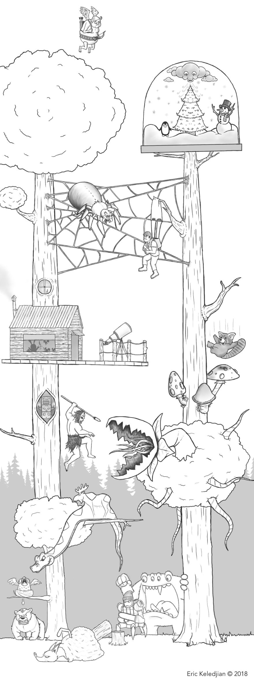 It all starts with a bear: the artist finished drawing one character every day, and that's what happened after 19 days It all starts with a bear: the artist finished drawing one character every day, and that's what happened after 19 days