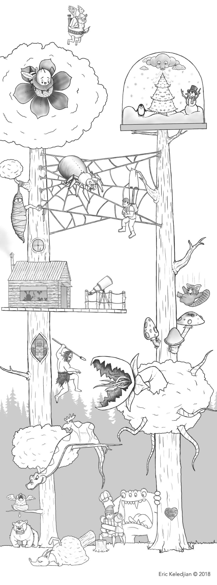 It all starts with a bear: the artist finished drawing one character every day, and that's what happened after 19 days It all starts with a bear: the artist finished drawing one character every day, and that's what happened after 19 days