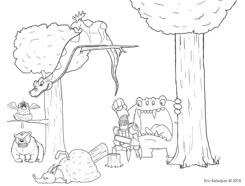 It all starts with a bear: the artist finished drawing one character every day, and that's what happened after 19 days It all starts with a bear: the artist finished drawing one character every day, and that's what happened after 19 days