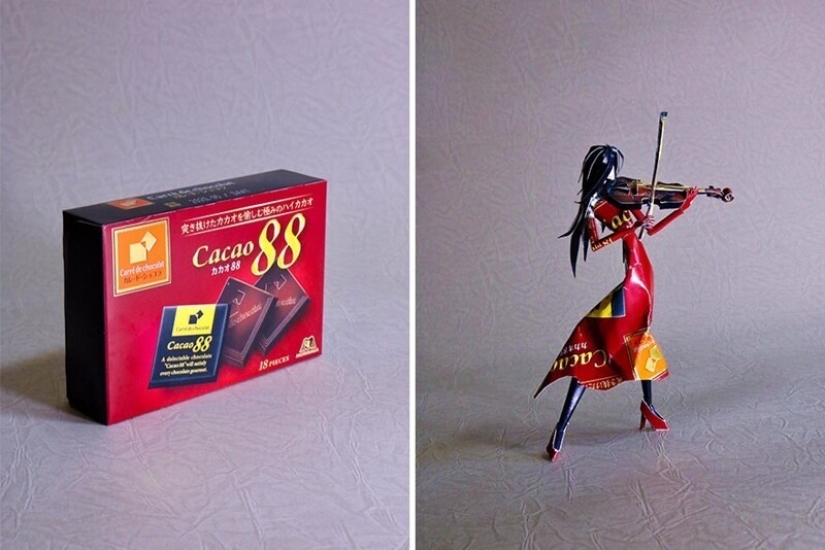 Japanese artist Harukiru transforms packaging into works of art