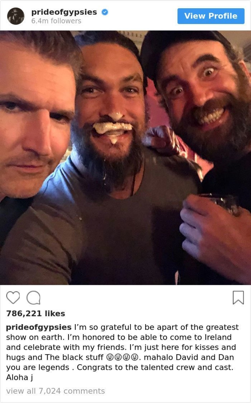 Jason Momoa es el chico más genial de Instagram