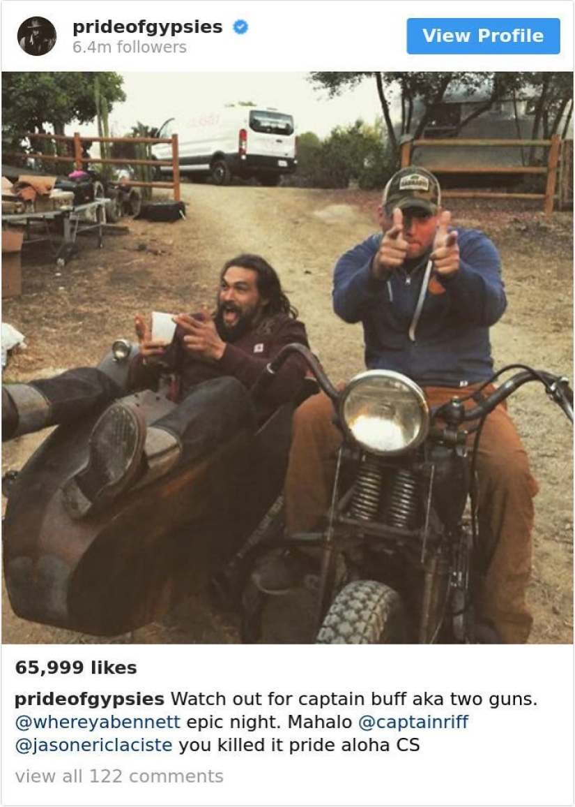 Jason Momoa es el chico más genial de Instagram