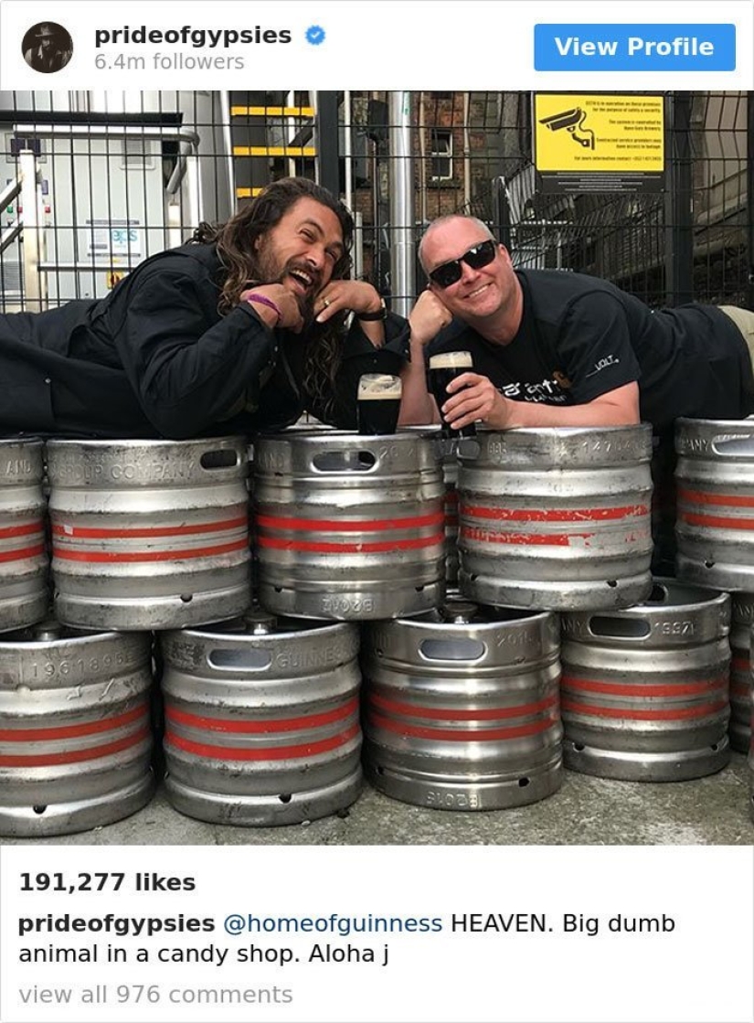 Jason Momoa is the coolest guy on Instagram